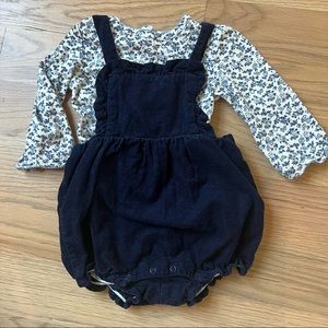 Janie & Jack Corduroy Bubble Overalls 2-Piece Set